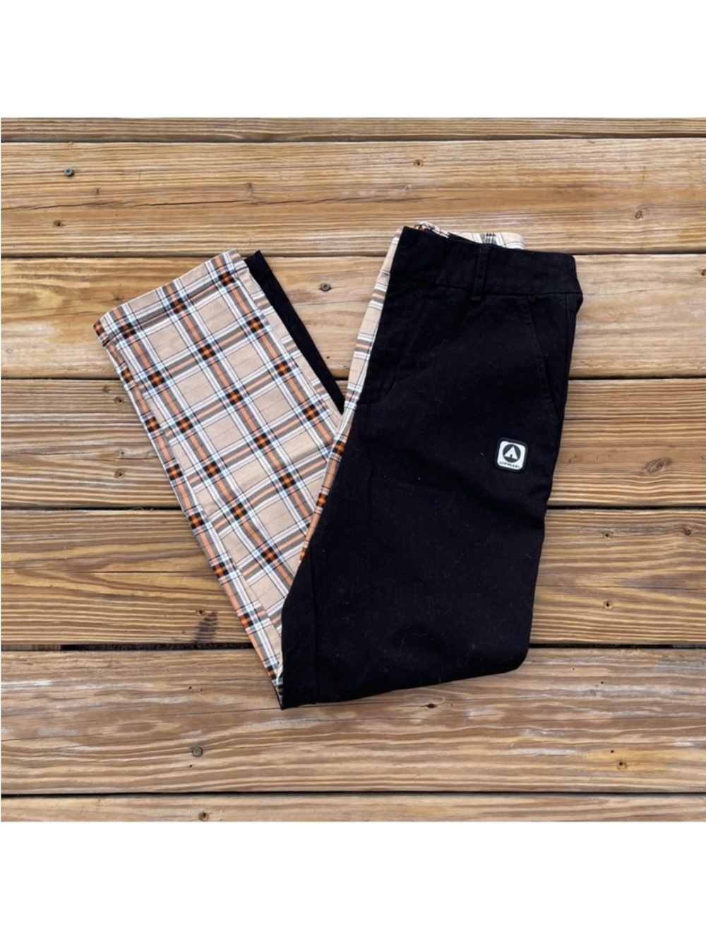 Forever 21 X Airwalk Black and Plaid Jeans